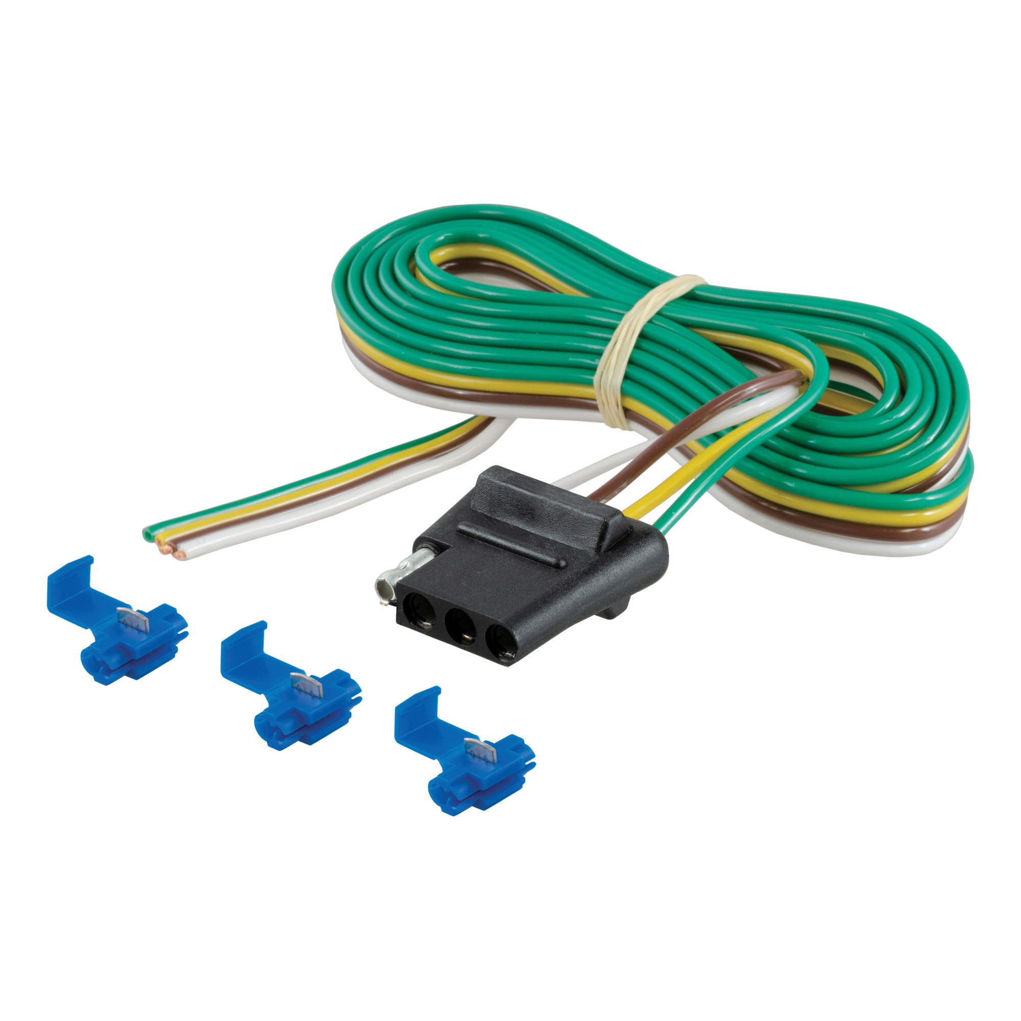 Curt Manufacturing Vehicle-Side 4-Pin Flat Trailer Wiring Harness — 60in. Wires, Rubber-Molded, Model# 58044